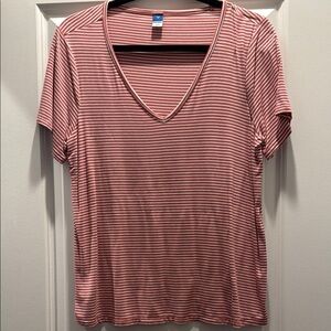 Striped V-Neck Women's Top